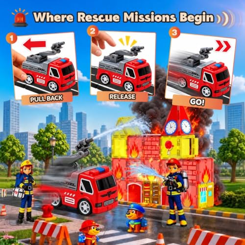 GobiDex 58-Piece Fire Truck Magnetic Tile Set - 19.99 w/ Code + 50% Off Code TP320821 - image 6