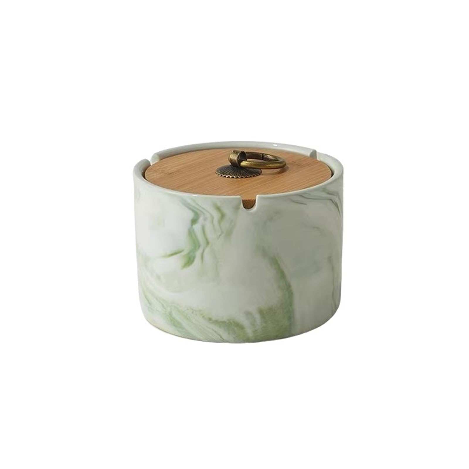 Zhaoj24-05 Cigar Ashtrays Marble patterned ceramic covered ashtray suitable for home hotel and office use(Green)