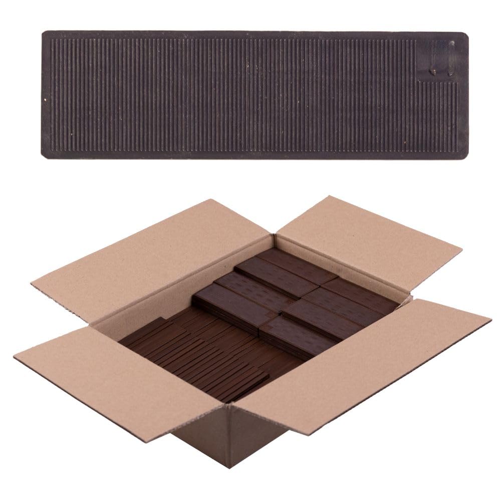 Abstandshalter Kunststoff - 100 Stück - 34 x 100 x 7 mm - Set - Distanzklötze für Fußböden, Fenstern, Türen - Verglasungsklötze - Unterlegplatten - Fensterklötze
