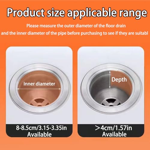 2 Pack - Stainless Steel Kitchen Sink Strainer Basket Replacement for Standard Drains (3-1/2 Inch) -Rubber Stopper Bottom, Sink Plug Drain Cover Drain Catcher, Water Storage Filter