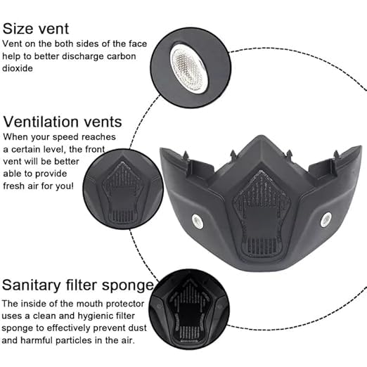 Image of Anti-Fog Full Face Shield Upgraded, Impact & Wind Resistant Cycling Mask with Adjustable Fit, Transparent Protection for Outdoor & Kitchen Use, Heat & Blue Light Blocking