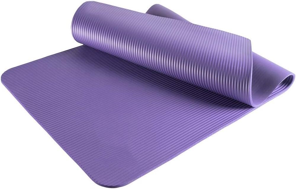 Tappetino Yoga Pilates Tappetino for Esercizi Sit-up Stretching Push-up Uomo Donna Palestra a casa NBR Tappetino da Allenamento ad Alto Rimbalzo più Ampio e più Spesso(Purple,183x80x1cm)