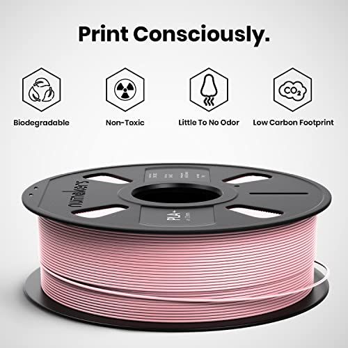 Image of NUMAKERS PLA+ 3D Printer Filament, 1.75mm, Dimensional Accuracy + /- 0.03 mm, 1 kg Spool (2.2 lbs), Compatible with Most FDM Printers (Pink)