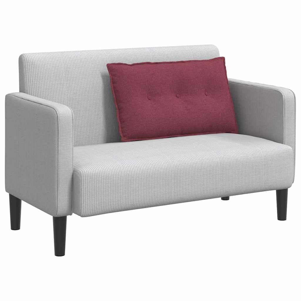 Poduszka na oparcie czerwone wino 80 x 19 x 50 cm tkanina