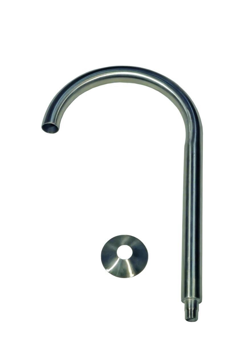Wasserauslauf WE03 Edelstahl Round inkl. Rosette für Garten