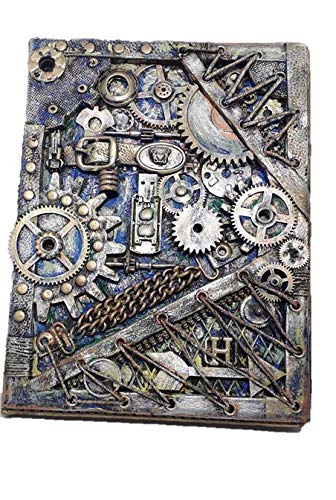 Divine Lights Mix Media Mechanical Theme Notes Book Made Up with Original Copper Parts for Home Collection and Gifting to Teachers and Friends