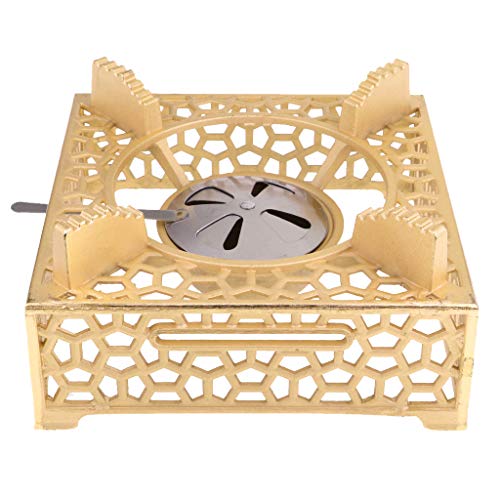 YIJU Square Ultra-light Camping Backpacking Spirit Burner Fogão a álcool - Amarelo