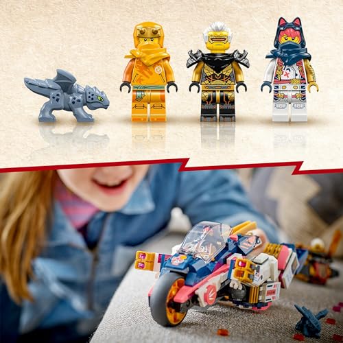 NINJAGO Moto-Mech Transformer di Sora, Set 2in1 con Action Figure Mech Trasformabile in Moto Giocattolo e 3 Minifigure, Giochi Ninja per Bambini e Bambine 71792 - Lego - Immagine 3