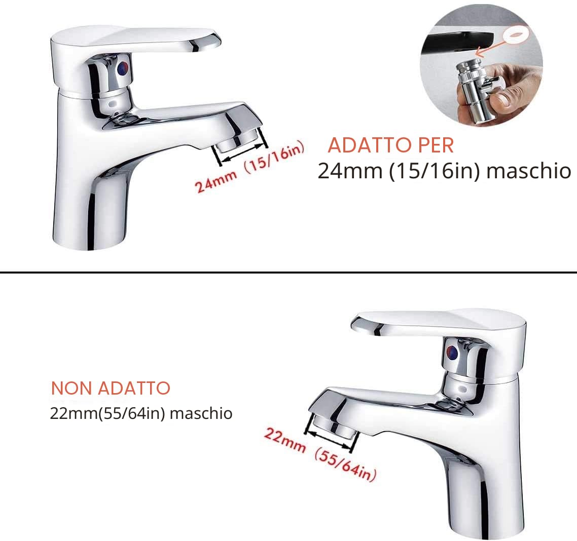 Bidet Portatile Kit Doccetta Spruzzatore WC Acciaio Inossidabile Deviatore 2 Vie Tubo 1,5m Supporto