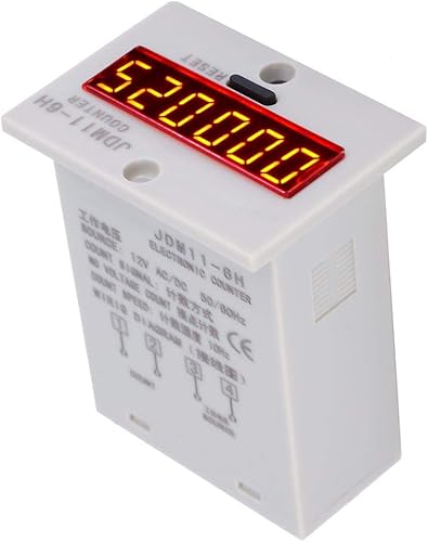 Miniatura 5 de Contador electrónico, JDM11-6H sin contador de voltaje, 6 dígitos electrónico LED Digital Display Counter Relay (CA/DC12V)