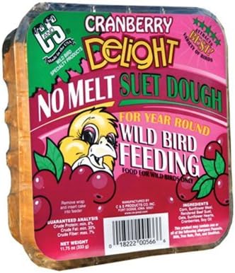 Wild Bird Suet Dough Cake, Cranberry Delight, 11.75-oz.