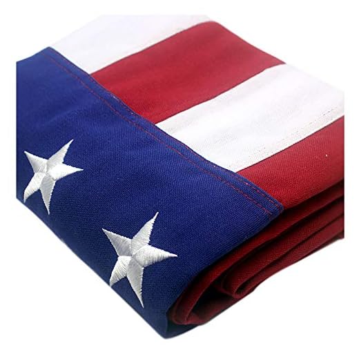 VSVO American Flag 3x5 ft – Heavy Duty 220GSM Tough Spun Polyester Embroidered US Flag for Outdoor/Outside - Sewn Stripes - Brass Grommets USA Flags