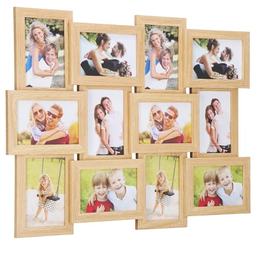 SPRINGOS MULTIFOTO-RAMME SET 12 FOTOS RAHMEN HOLZ MULTIRAHMEN FOTO GALLERIE...