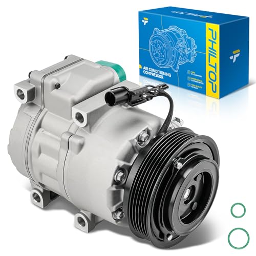Image of PHILTOP 68313 NEW Air Conditioner AC Compressor with Clutch Replacement for Hyundai Sonata 2006-2009 2.4L, Kia Optima 2007 2008 2.4L, Replace# CO11219AN Air Conditioning Compressor