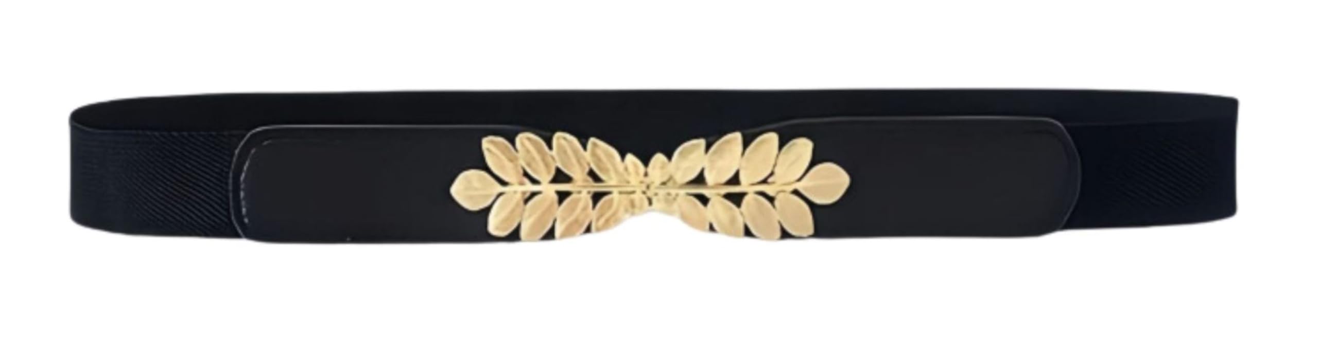 Women's Elastic Fabric Waist Belt for Women Dresses Leaf Design Stretchy Slim Ladies Belt for Saree Girls Jeans-image-44
