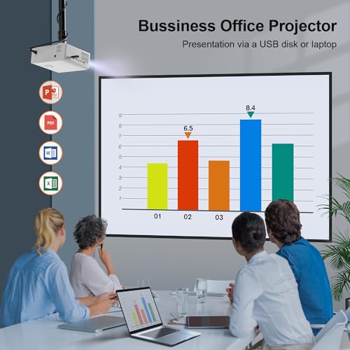 Mini Projector, 2026 Upgraded Black White Portable Video Home Projector, HD 1080P Supported, Compatible with TV Stick, HDMI, USB, Laptop, iPhone, Android Smartphone - Image 6