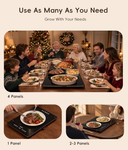 Electric Warming Tray for Buffets Party, 4-in-1 Food Warmer, XL 41"x15" DROPS TO - image 3