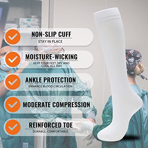 Image of fenglaoda Compression Socks for Women Men 3 Pairs Graduated Compression Support Circulation Socks for Nurses