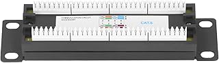 8 Port Patch Panel, Network Wiring Support Durable Standard Manufacturing Easy to Install with Screws and Ties for 23 to 28 AWG Cable
