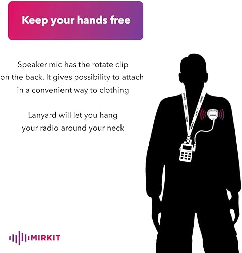 Miniatura 4 de MIRKIT Micrófono de altavoz resistente compatible con radio Motorola con pin M2 CLS1110, CP110, CP200, RDU4100, RMU2040, DLR1020. Micrófono de