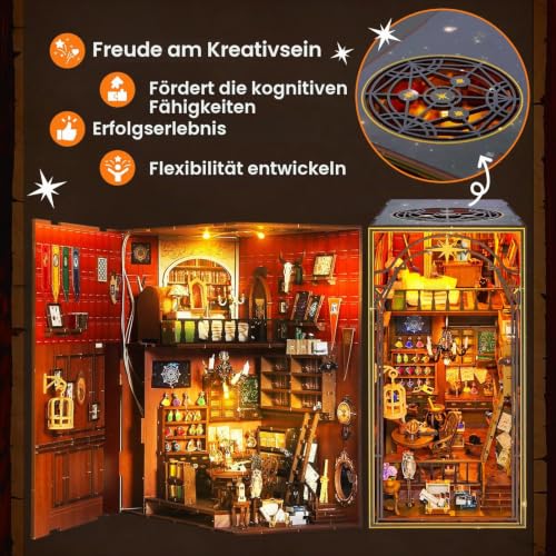 Lycidae DIY Magical World Book Nook Kit - DIY Miniature House mit Licht – Ansicht 3