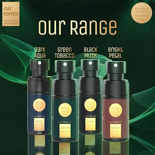 Image of AIR-ROMA Green Tobacco Premium Car Perfume (60 ml) | Fine Fragrance Car Air Freshener | Car Accessory Interior Fabric Spray | Anti Tobacco Anti-odor Technology | 400+ Long-lasting Air Freshener Scent