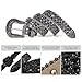 MINGSUN Rhinestone Belt, Black Bling Diamond Belt Studded for Men Women, Cowgirl Cowboy Punk Y2K Jeans Dresses Pants