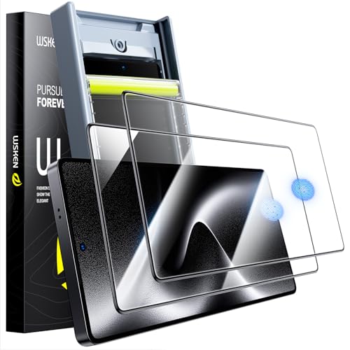 Image of WSKEN for Samsung Galaxy S25 Ultra Screen Protector - [0.02s Fingerprint Unlock] [NO.1 Top 9H+ Tempered Glass] [Auto Dust Remove] [Zero Bubble] 8K HD 10X Shatterproof Case Friendly, 2 Pack