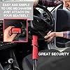 OHVBAEON Steering Wheel Lock,Car Steering Wheel to Seat Belt Locks,Heavy Duty Universal Steering Locks High Visibility Car Lock Anti-Theft Device,3Keys (Red) #1
