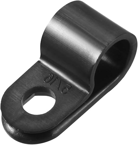 uxcell 30 Uds Nylon R-Type Cable Clamp Organizador Cable Clips para Gestión de Cables 0.311 in Negro CC-1.5