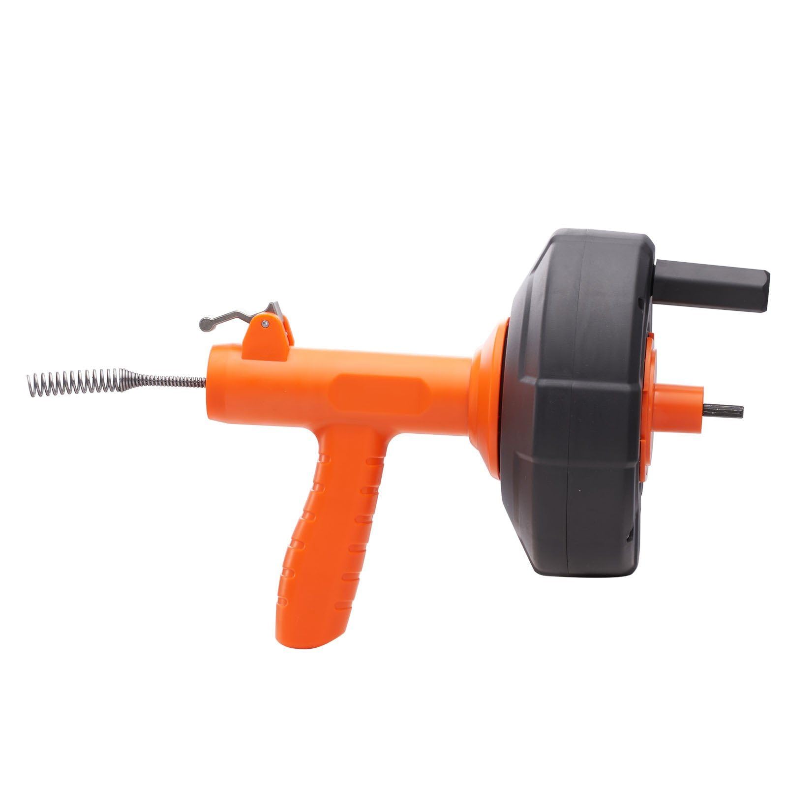 Drain Auger 25Ft, Plumbing Snake Auto Feed, Plumbers Snake with Drill Attachment, Pipe Snake Drain Clog Remover for Kitchen Bathroom Shower Sink with Protective Hose and Gloves