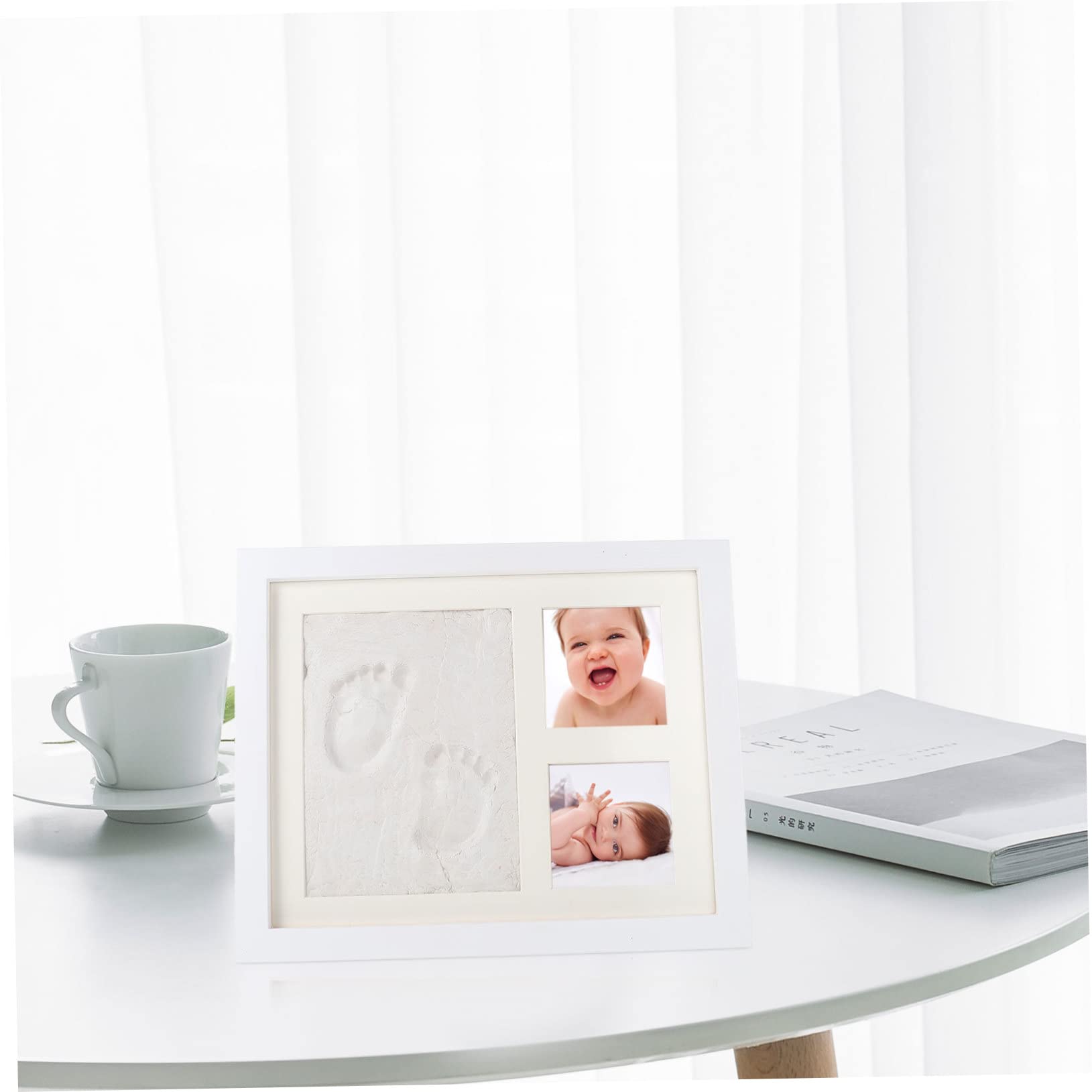 Cabilock Kit Cornice Per Foto Con Impronta Di Mano Di Espositore Per Impronte Di Foto Per Ricordi Quotidiani