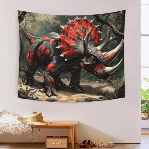 Tapisserie murale tissu dinosaures 3D pour relooker un grand mur de chambre
