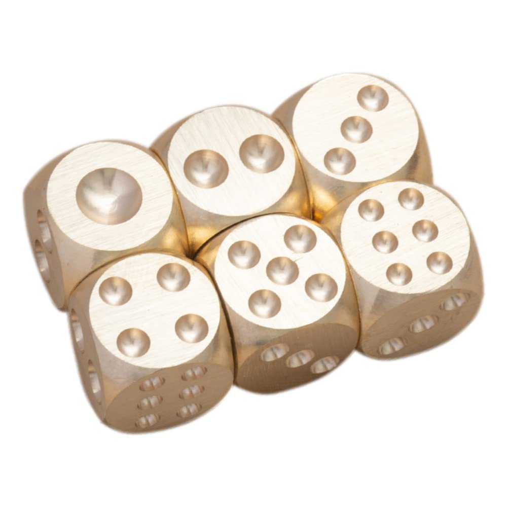 Amazon | サイコロダイス真鍮製骰子六面さいころ小さい6個セット(13mm