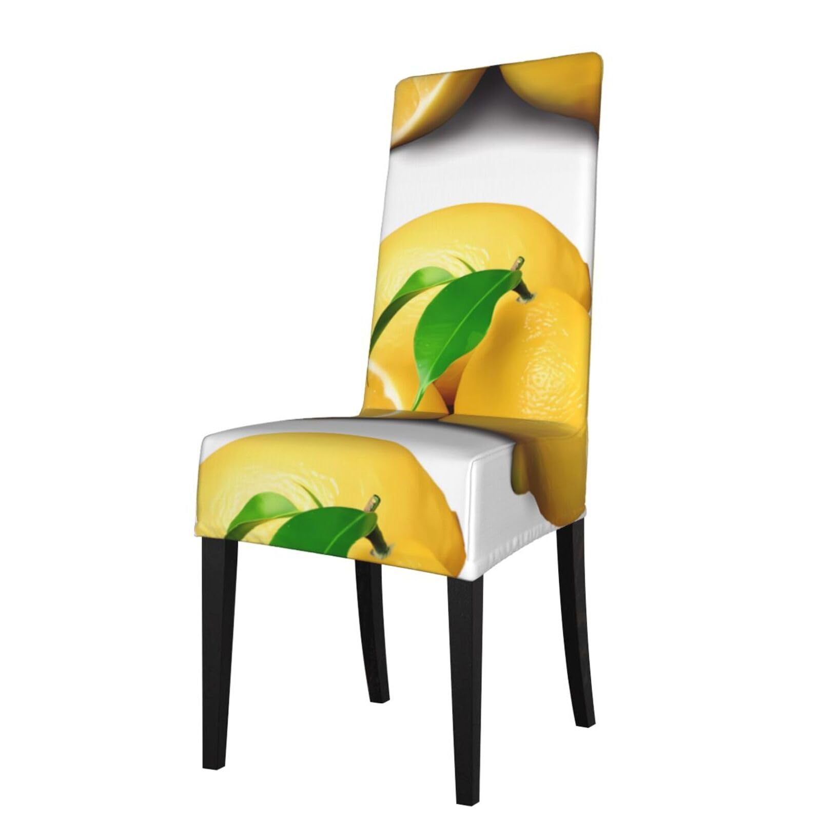 YYHWHJDE Lemon Prints Protection Cover for Dining Chair – Stretch Slipcovers for a Fresh, Refreshed Dining Room Look!