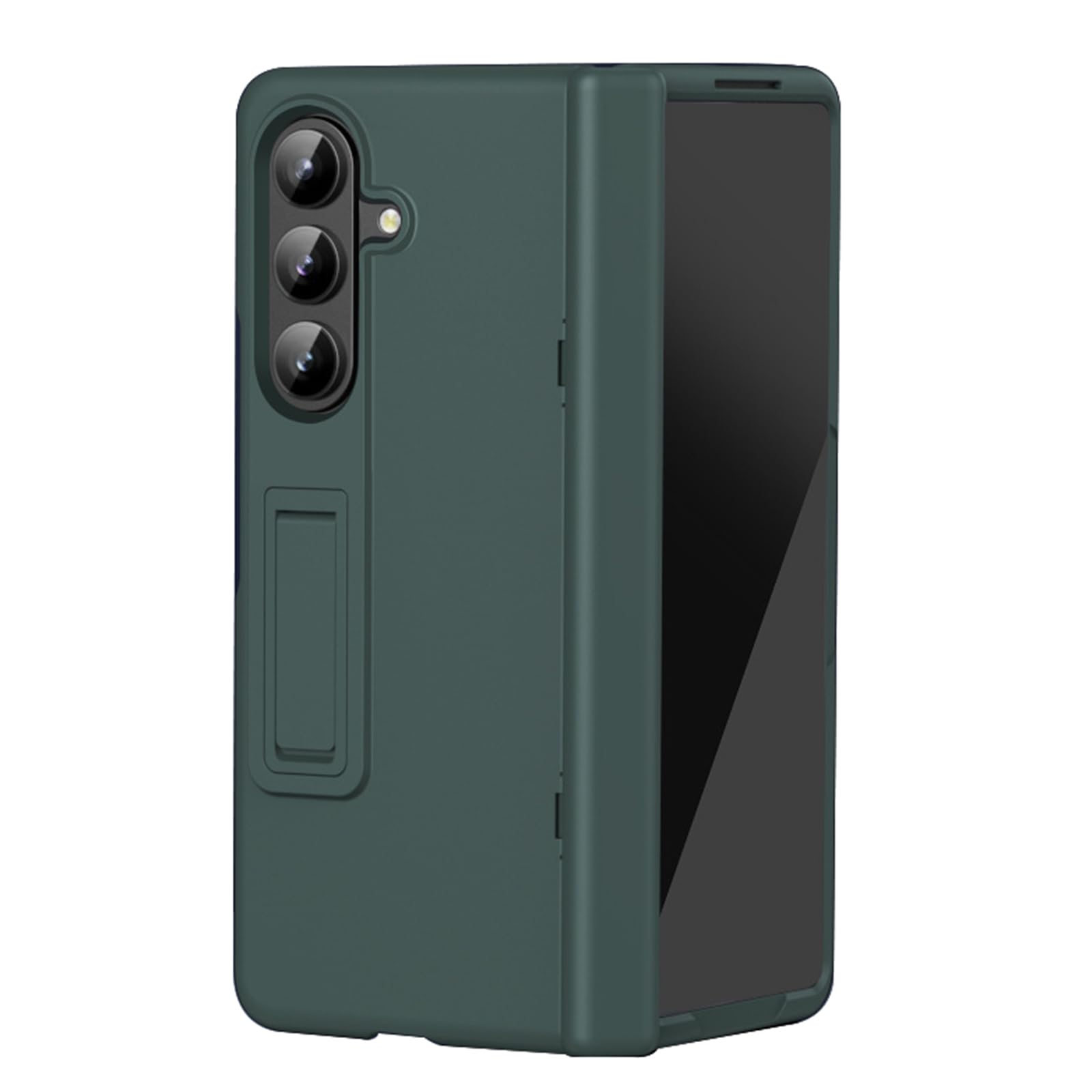 MFAOSHI Kickstand Case for Samsung Galaxy Z Fold 8 Ultra, All-inclusive Tempered Glass Screen Hinge Protection Case Frosted Shockproof Cover,Green,Fold 8 Ultra