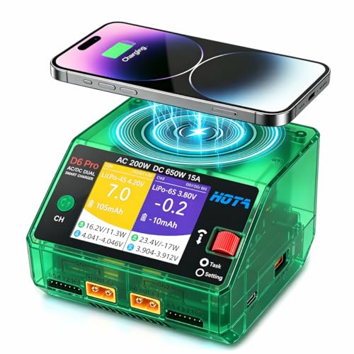 Chargeur LiPo HOTA D6 Pro double canal idéal pour les sorties drone FPV en extérieur