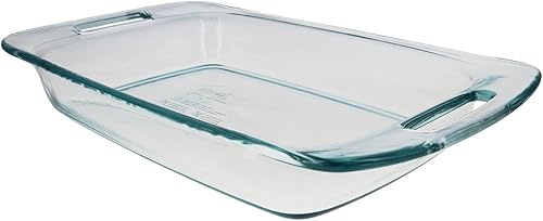 Pyrex C-233 Plato para hornear de vidrio fácil de agarrar fabricado en los Estados Unidos