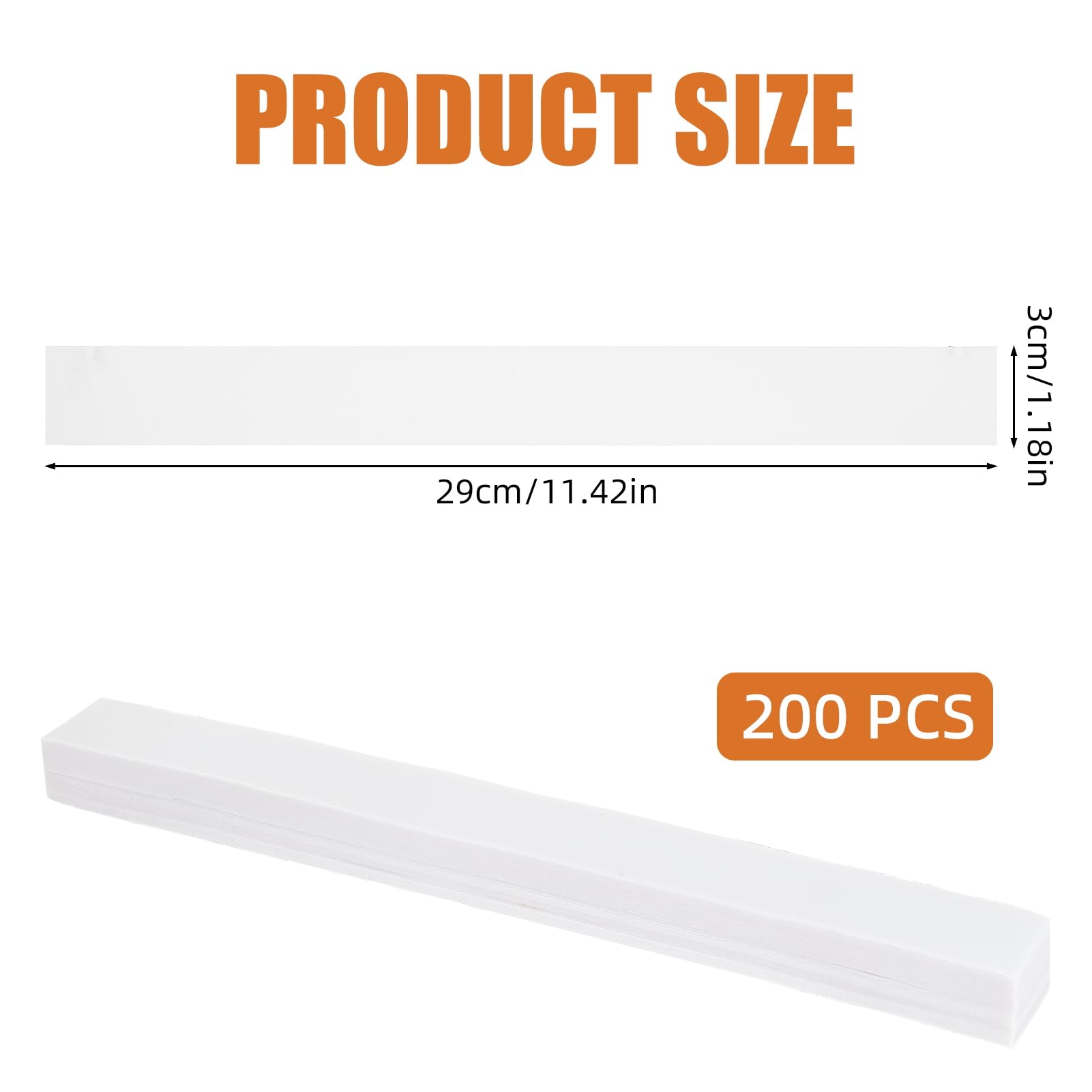 NICENEEDED 200 Pieza de Bandas de Vientre de Vitela de Plástico Transparente, Accesorios para Invitaciones de Boda: Sobres, Envoltorios, Tarjetas