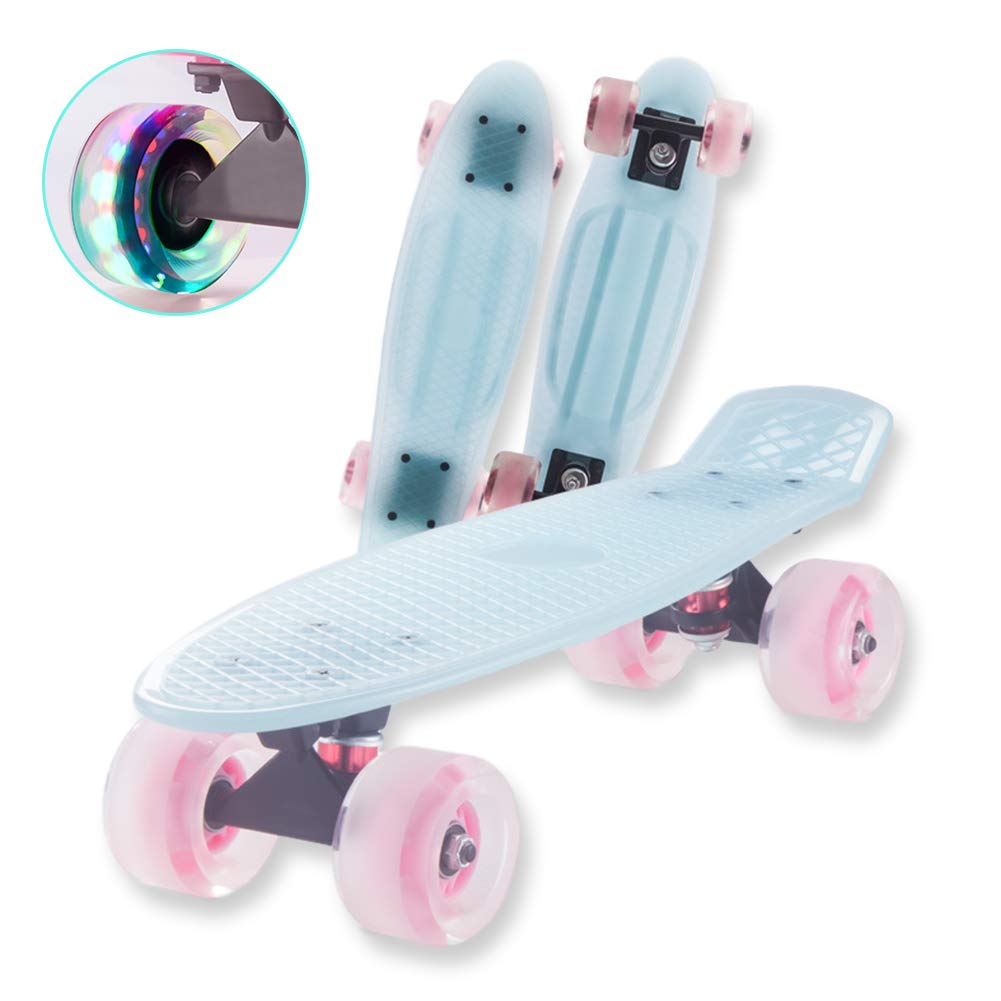 Buy Retro Cruiser Skateboard, 22 X 6 Inch Complete Mini Skateboard with