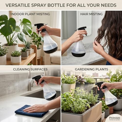 Image of Ocean mart 770ml Spray Bottle for Plants, Compact Water Spray Bottle, Garden with Adjustable Nozzle, Leak-Proof Hand, Multi-Purpose use, Transparent Sprayer for Lawn Garden
