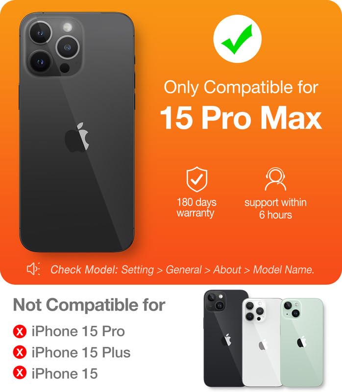 Image of TORRAS Magnetic Stand Designed for iPhone 15 Pro Max Case, [Military Grade Drop Tested][Compatible with MagSafe][Build-in Kickstand] Translucent Slim Anti-Fingerprint, Natural Titanium
