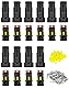 QWORK® 10 Stücke KFZ Stecker Wasserdicht, Steckverbinder 2 Polig, Kabel Steckverbinder Stecker, für KFZ LKW Motorrad