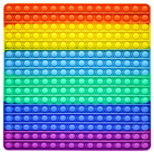 J.Y.Memorize Extra Large Pop 256 Bubbles Fidget, Biggest Pop World Largest Pop 400 200 1000 2000 Bubbles, Square Super Pop Big Popping Popper Poppet Fidget Grande Massive Pop XL 12 inch Pop 30cm