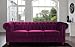 Divano Roma Furniture Velvet Scroll Arm Tufted Button Chesterfield Style Sofa, Purple