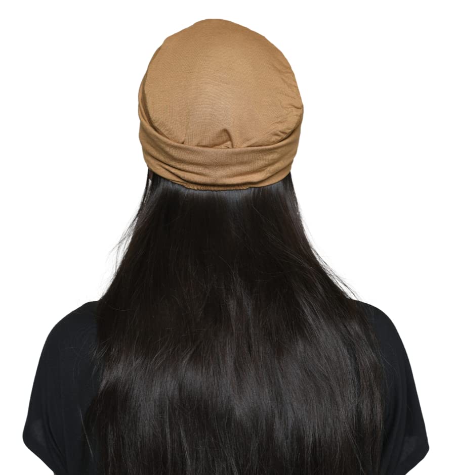 Image of The Headscarves Women Silky Soft Bamboo Viscose Sleep Cap for Hair Loss Chemo Headwear Skull Cap Free Size (Multicolor) (HS3 Multicolor)