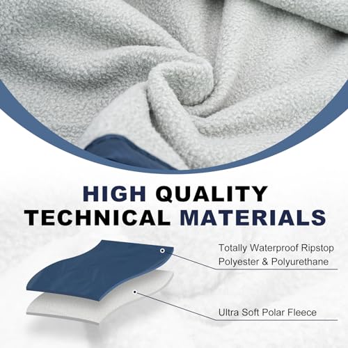 Kawagebo Kamp KAWAGEBO PUFFY FLEECE CAMPING BLANKET Fleece Waterproof Outdoor Blanket, Windproof Stadium Blanket thumb #4