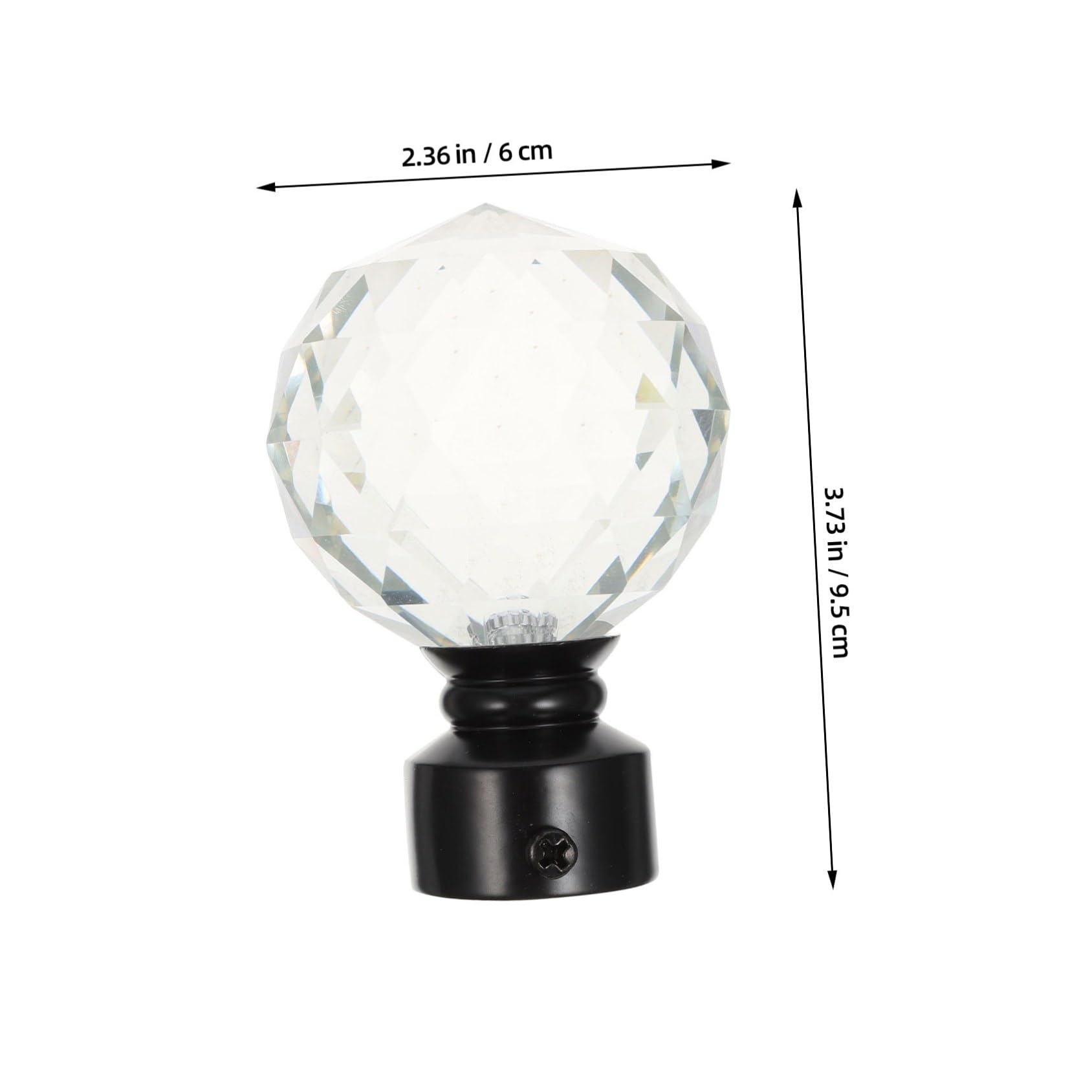 Embouts de Tringle à Rideaux en Fer Noir Lot de 2 Pièces Accessoires Décoratifs Style Simple et Rétro pour Chambre à Coucher et Décoration Intérieure