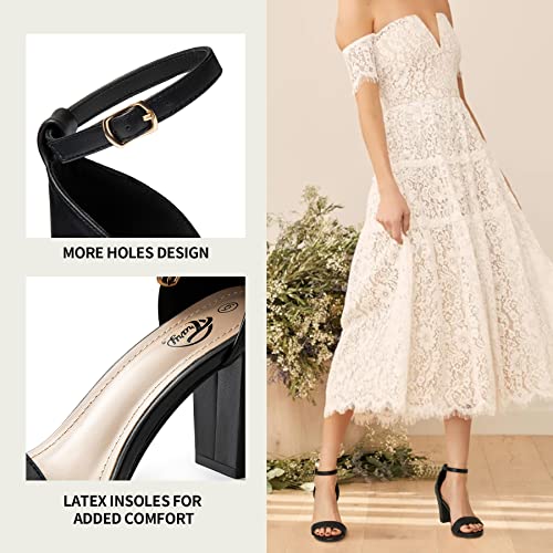 Trary Black Heels For Women, Weeding Shoes For Bride, Black Sandals For Women, Black Strappy Heels, Open Toe Sandals Heels For Women Dressy, Wedding Heels For Bride,Homecoming Heels For Teen Girls 09 #TOP3