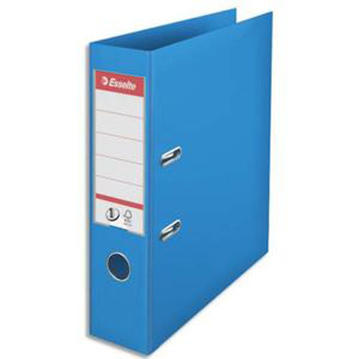 Lot de 10 classeurs à levier N°1 POWER en polypropylène, dos 75mm, coloris BLEU clair